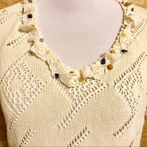 Vintage Carducci  cream colored summer sweater
